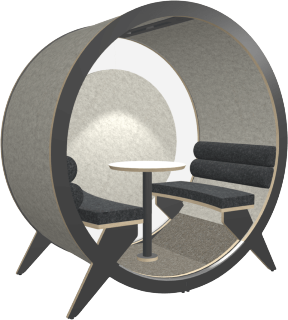 BlockO Four with back wall acoustic meeting pod